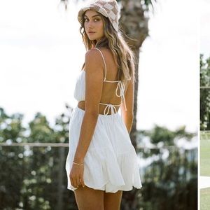 NWT- cutout backless babydoll dress